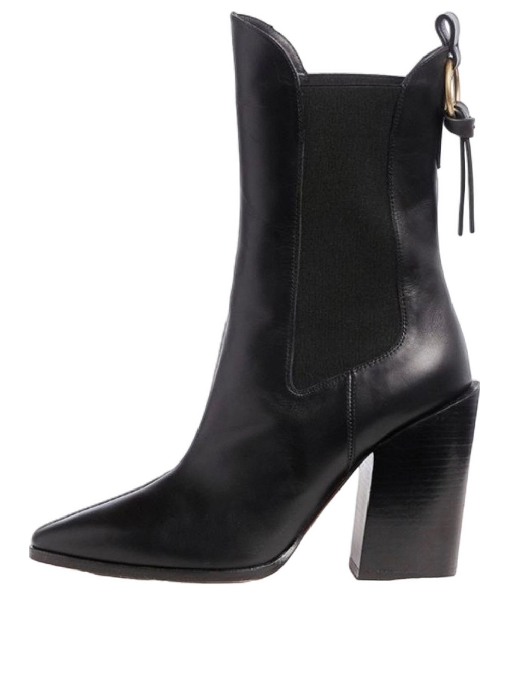 Frame black leather boots